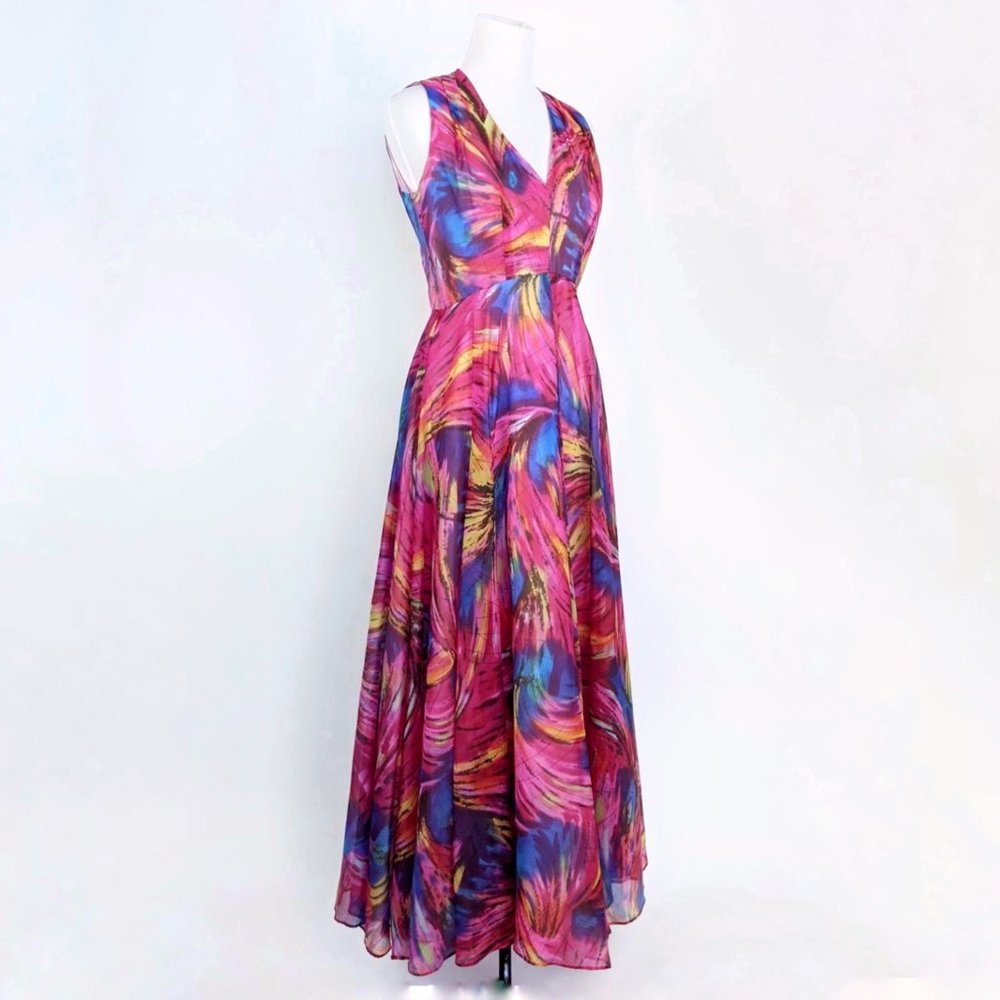 Vintage 60's Stephen O'Grady Rainbow Maxi Dress